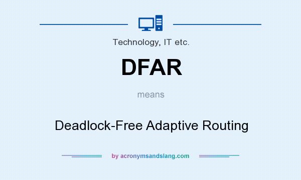 What does DFAR mean? It stands for Deadlock-Free Adaptive Routing