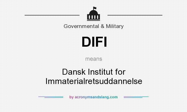 What does DIFI mean? It stands for Dansk Institut for Immaterialretsuddannelse