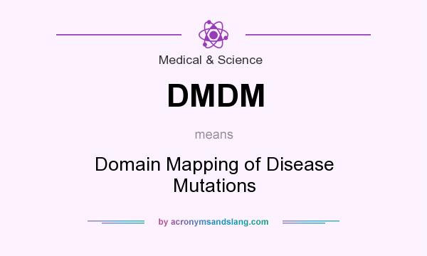 What does DMDM mean? It stands for Domain Mapping of Disease Mutations