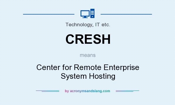 What does CRESH mean? It stands for Center for Remote Enterprise System Hosting