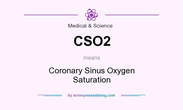 What does CSO2 mean? It stands for Coronary Sinus Oxygen Saturation