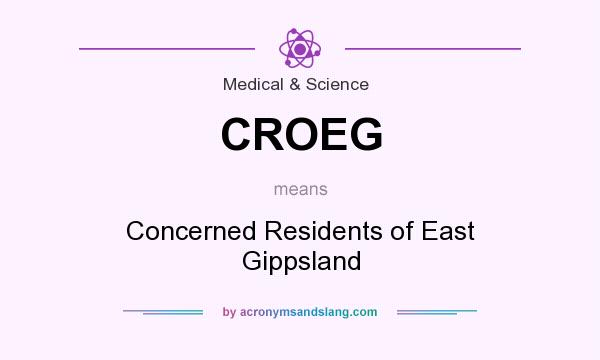 What does CROEG mean? It stands for Concerned Residents of East Gippsland