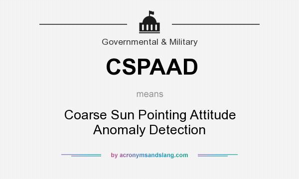 What does CSPAAD mean? It stands for Coarse Sun Pointing Attitude Anomaly Detection