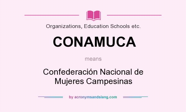 What does CONAMUCA mean? It stands for Confederación Nacional de Mujeres Campesinas