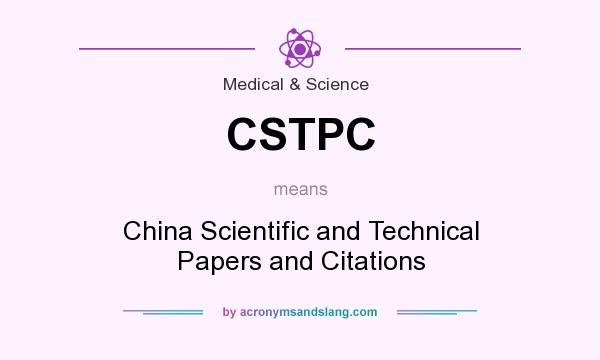 What does CSTPC mean? It stands for China Scientific and Technical Papers and Citations