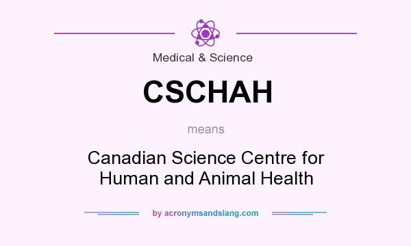 What does CSCHAH mean? It stands for Canadian Science Centre for Human and Animal Health