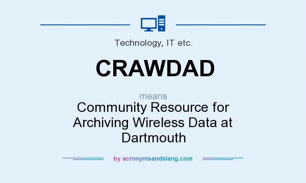 What does CRAWDAD mean? It stands for Community Resource for Archiving Wireless Data at Dartmouth