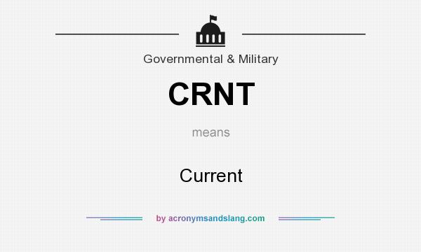 What does CRNT mean? It stands for Current