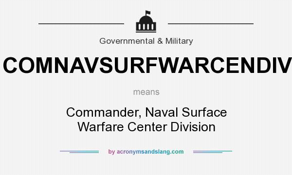 What does COMNAVSURFWARCENDIV mean? It stands for Commander, Naval Surface Warfare Center Division