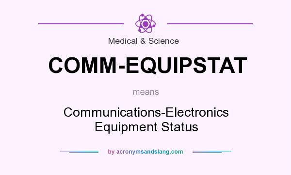 What does COMM-EQUIPSTAT mean? It stands for Communications-Electronics Equipment Status