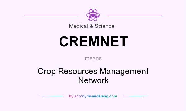 What does CREMNET mean? It stands for Crop Resources Management Network
