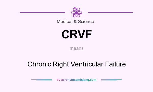 What does CRVF mean? It stands for Chronic Right Ventricular Failure