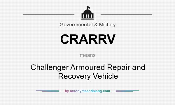 What does CRARRV mean? It stands for Challenger Armoured Repair and Recovery Vehicle
