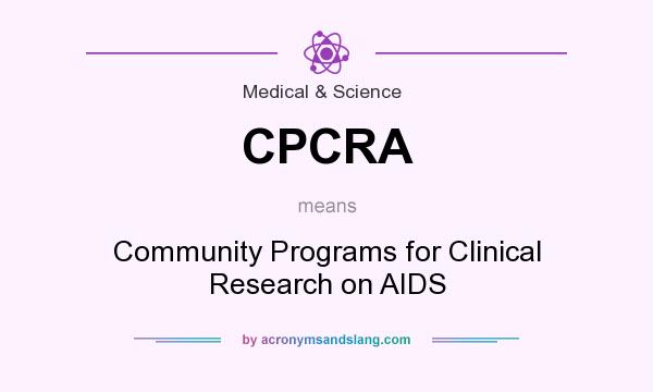 What does CPCRA mean? It stands for Community Programs for Clinical Research on AIDS