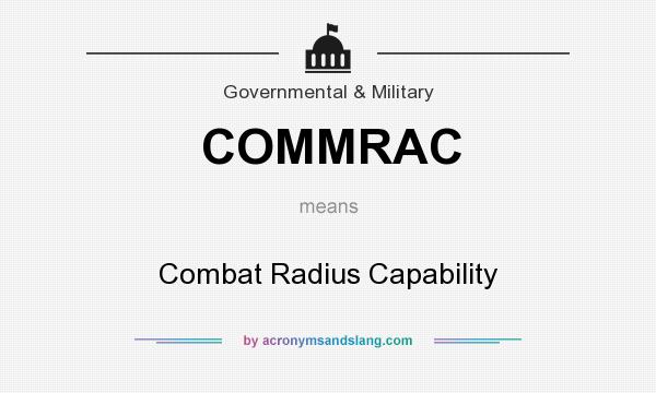 What does COMMRAC mean? It stands for Combat Radius Capability
