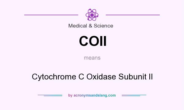 What does COII mean? It stands for Cytochrome C Oxidase Subunit II