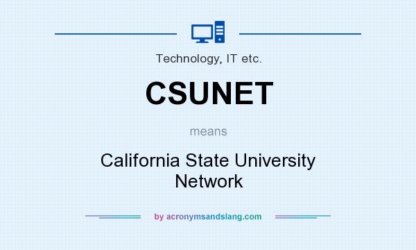 What does CSUNET mean? It stands for California State University Network