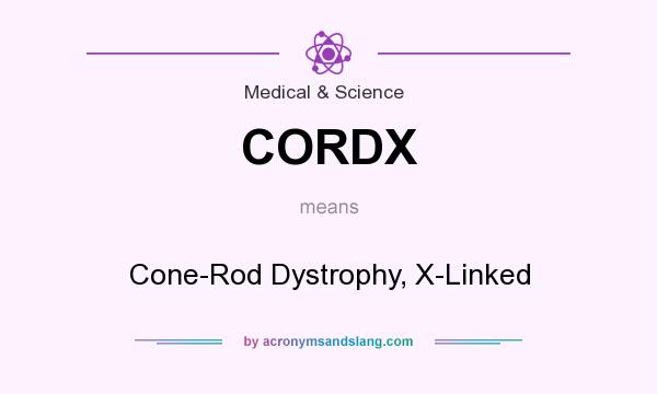 What does CORDX mean? It stands for Cone-Rod Dystrophy, X-Linked