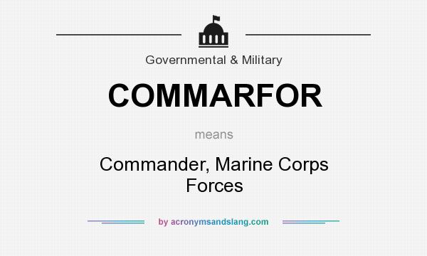 What does COMMARFOR mean? It stands for Commander, Marine Corps Forces