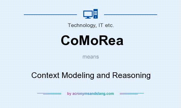 What does CoMoRea mean? It stands for Context Modeling and Reasoning