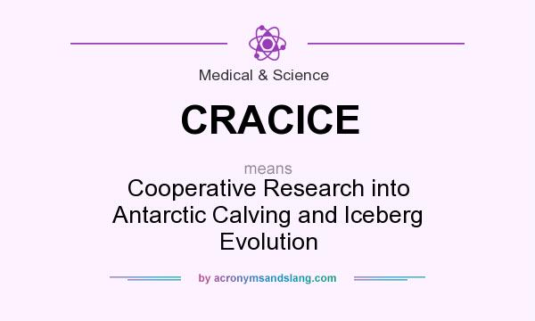 What does CRACICE mean? It stands for Cooperative Research into Antarctic Calving and Iceberg Evolution