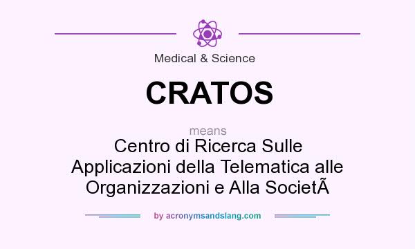 What does CRATOS mean? It stands for Centro di Ricerca Sulle Applicazioni della Telematica alle Organizzazioni e Alla Societ