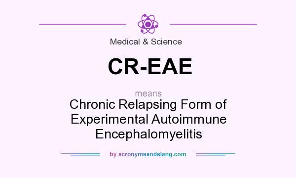 What does CR-EAE mean? It stands for Chronic Relapsing Form of Experimental Autoimmune Encephalomyelitis