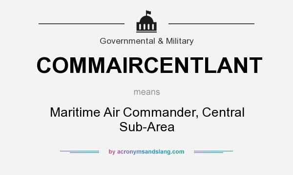 What does COMMAIRCENTLANT mean? It stands for Maritime Air Commander, Central Sub-Area