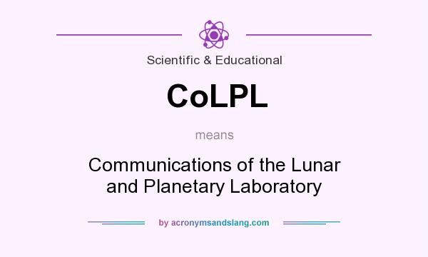 What does CoLPL mean? It stands for Communications of the Lunar and Planetary Laboratory