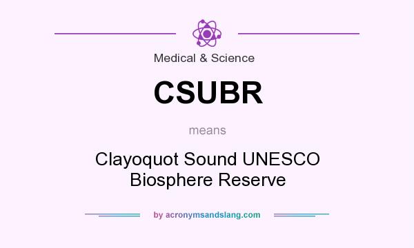What does CSUBR mean? It stands for Clayoquot Sound UNESCO Biosphere Reserve