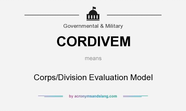 What does CORDIVEM mean? It stands for Corps/Division Evaluation Model