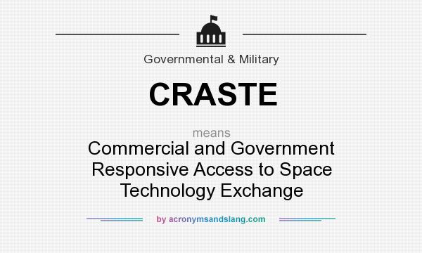 What does CRASTE mean? It stands for Commercial and Government Responsive Access to Space Technology Exchange