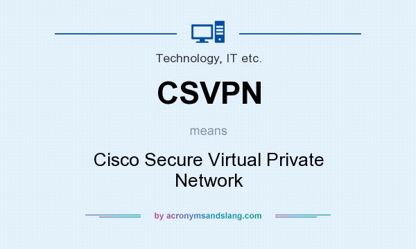 What does CSVPN mean? It stands for Cisco Secure Virtual Private Network