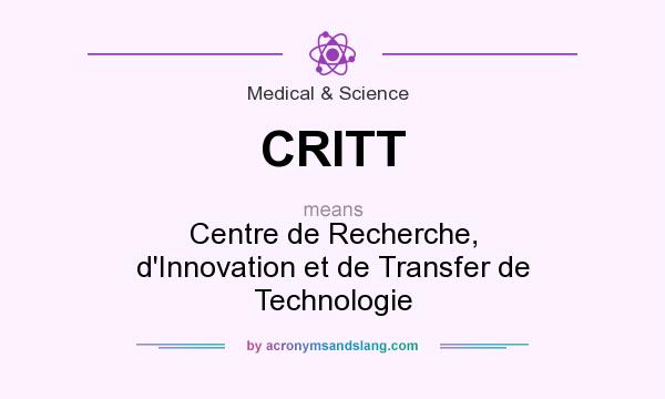What does CRITT mean? It stands for Centre de Recherche, d`Innovation et de Transfer de Technologie