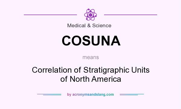 What does COSUNA mean? It stands for Correlation of Stratigraphic Units of North America
