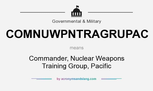 What does COMNUWPNTRAGRUPAC mean? It stands for Commander, Nuclear Weapons Training Group, Pacific