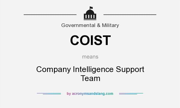 What does COIST mean? It stands for Company Intelligence Support Team