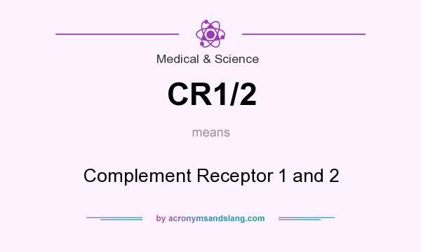 What does CR1/2 mean? It stands for Complement Receptor 1 and 2