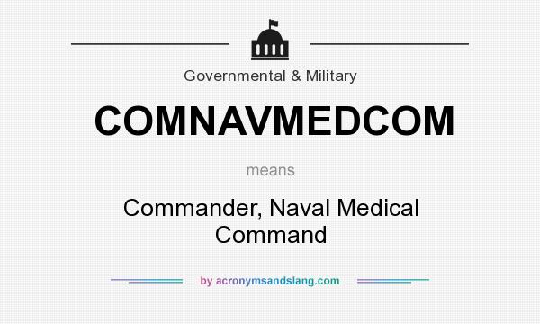 What does COMNAVMEDCOM mean? It stands for Commander, Naval Medical Command
