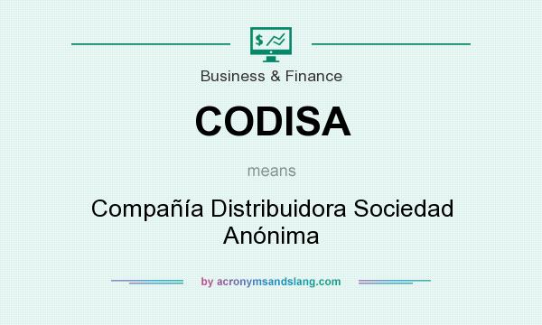 What does CODISA mean? It stands for Compañía Distribuidora Sociedad Anónima