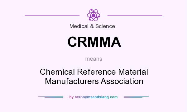 What does CRMMA mean? It stands for Chemical Reference Material Manufacturers Association