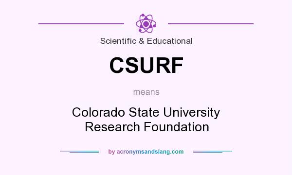 What does CSURF mean? It stands for Colorado State University Research Foundation
