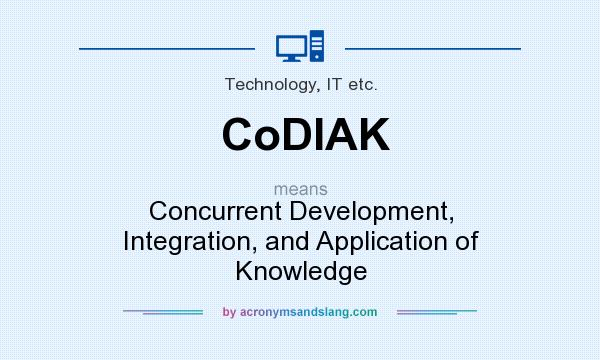 What does CoDIAK mean? It stands for Concurrent Development, Integration, and Application of Knowledge