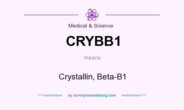 What does CRYBB1 mean? It stands for Crystallin, Beta-B1