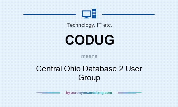 What does CODUG mean? It stands for Central Ohio Database 2 User Group