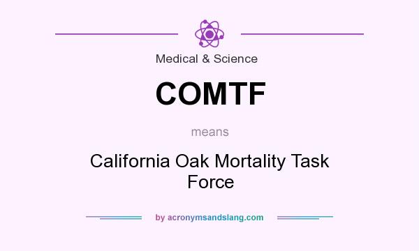 What does COMTF mean? It stands for California Oak Mortality Task Force