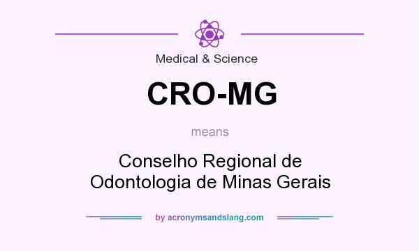 What does CRO-MG mean? It stands for Conselho Regional de Odontologia de Minas Gerais