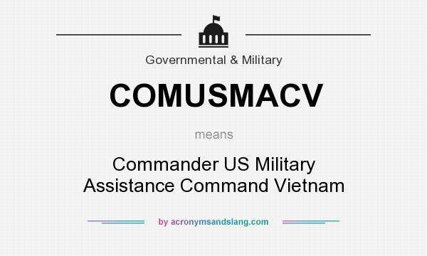 What does COMUSMACV mean? It stands for Commander US Military Assistance Command Vietnam