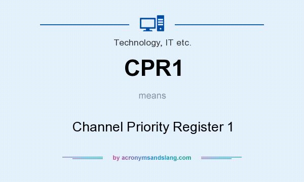 What does CPR1 mean? It stands for Channel Priority Register 1