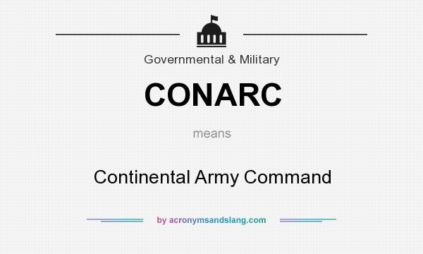 What does CONARC mean? It stands for Continental Army Command